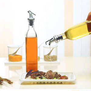 500ml,Glass,Olive,Vinegar,Dispenser,Pourer,Bottle,Filler,Kitchen,Cooking,Tools