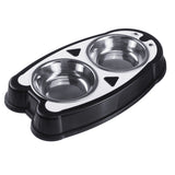 Double,Stainless,Steel,Puppy,Feeder
