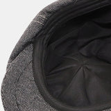 Retro,Twill,British,Style,Autumn,Winter,Octagonal,Newsboy