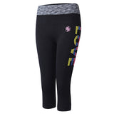 Women,Letter,Printed,Pants,Seventh,Length,Fitness,Legging