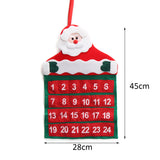 Christmas,Advent,Hanging,Calendar,Pockets,Santa,Reindeer,Snowman,Decorations