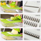 KCASA,Vegetable,Cutter,Container,Adjustable,Mandoline,Slicer,Interchangeable,Blades