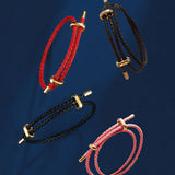 LUCKYME,Genuine,Leather,Bracelet,Steel,Buckle,Strap,Wristband,Women