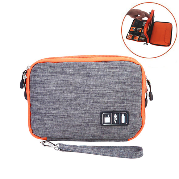 Honana,Double,Layer,Cable,Storage,Electronic,Accessories,Organizer,Travel