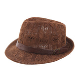 Women,Summer,Outdoor,Breathable,Leather,Crimping,Panama