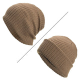 Winter,Plain,Thicken,Brimless,Knitted,Curlable,Earmuffs,Slouch,Beanie