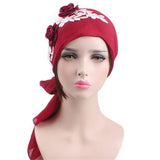 Women,Cotton,Muslim,Turban,Elastic,Chemo,Scarf,Flower,Beanies