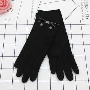 Women,Embroidery,Cartoon,Pattern,Fashion,Casual,Gloves