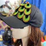 Women,Embroidered,Printed,Feather,Baseball