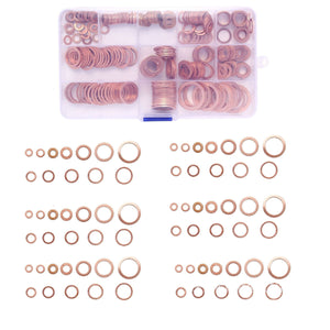 Suleve,Assortment,Copper,Washer,Gasket,Copper,Rings,Discs