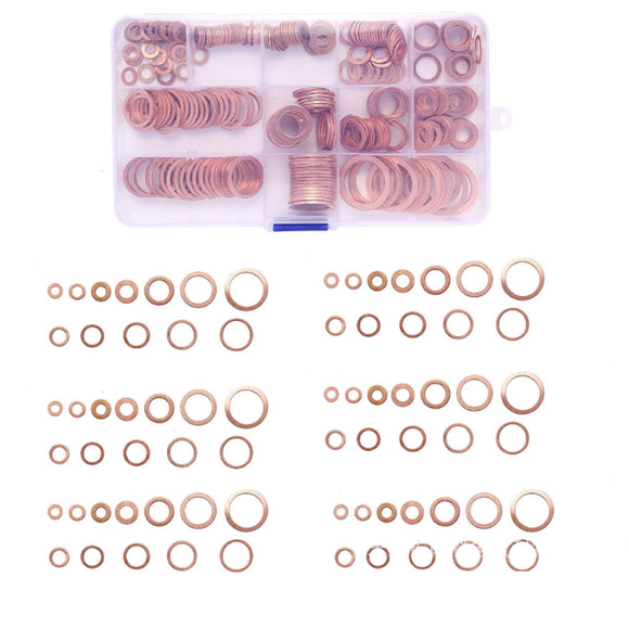 Suleve,Assortment,Copper,Washer,Gasket,Copper,Rings,Discs