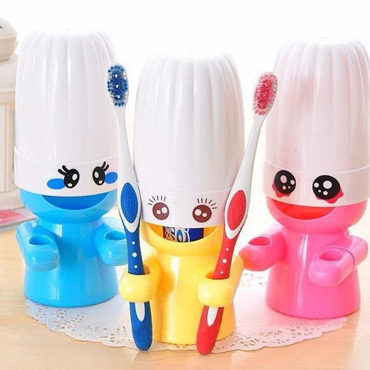 Cartoon,Sleepwalking,Toothbrush,Hooks,Mouthwash,Holder,Bathroom,Acces