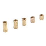 Suleve,M4BN1,170Pcs,Brass,Cylinder,Knurled,Threaded,Round,Insert,Embedded,Assortment