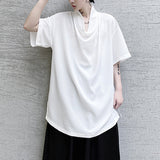 Fashion,Short,Sleeve,Casual,Baggy,Shirt,Gothic,Shirt