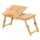 Portable,Folding,Bamboo,Laptop,Breakfast,Table,Stand