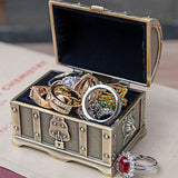 Vintage,Small,Alloy,Pirate,Treasure,Chest,Jewelry