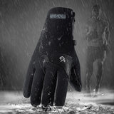 Unisex,Winter,Thick,Velvet,Genuine,Leather,Windproof,Waterproof,Skiing,Sports,Casual,Gloves