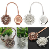 Flower,Crystal,Magnetic,Curtain,Backs,Buckle,Clips,Decoration