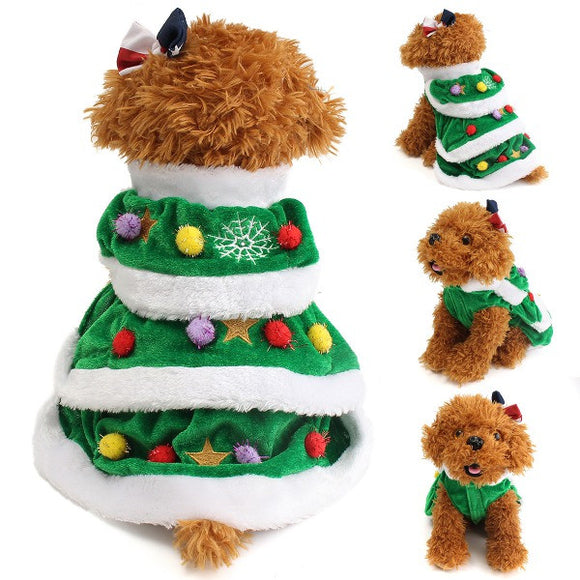Christmas,Festival,Puppy,Clothes,Costumes,Apparel,Dress
