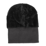 Winter,Plain,Thicken,Brimless,Knitted,Curlable,Earmuffs,Slouch,Beanie
