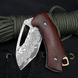 HWZBBEN,143mm,5.6'',Handmade,Camping,Folding,Tactical,Knife,Damascus,Steel,Hunting,Survival,Fruit,Pocket,Knife,Multi,Tools