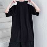 Fashion,Short,Sleeve,Casual,Baggy,Shirt,Gothic,Shirt