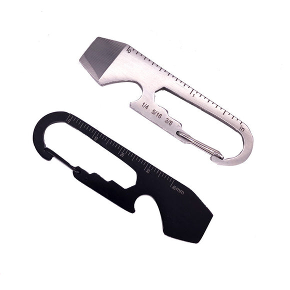 IPRee,Multifunctional,Keychain,Tools,Stainless,Steel,Bottle,Opener,Wrench,Scale,Ruler,Cutter