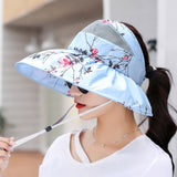 Women's,Visor,Printed,Protection,Floppy