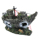 Aquarium,Ornament,Wreck,Sailing,Boats,Destroyer,Decor,Model