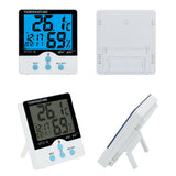 Loskii,Digital,Accuracy,Hygrometer,Thermometer,Alarm,Clock,Large,Screen,Backli