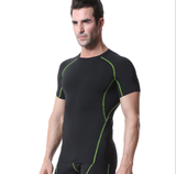 YUERLIAN,Men's,Compression,Simple,Tight,Fitness,Training,Elastic,Quick,Short,Sleeve