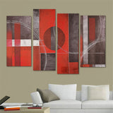 Abstract,Red&Black,Paintings,Canvas,Pictures,Modern,Decor