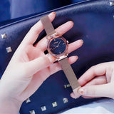 Luxury,Clock,Magnet,Buckle,Starry,Diamond,Quartz,Watch,Geometric,Surface,Fashion,Casual,Dress,Wristwatch