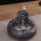Ceramic,Dragon,Backflow,Incense,Burner,Incense,Holder,Ashtray,Fragrant,Censer,Clear,Decor