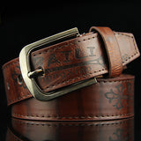 108CM,Leather,Printting,Leisure,Jeans,Waistband,Alloy,Buckle