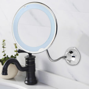Magnifying,Flexible,Makeup,Mirror,Light,Rotary,Super,Suction,Mirrors