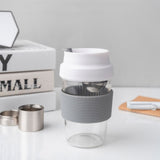 Pinztea,Heart,300ML,Separation,Couple,Office,Water,Bottle,Stainless,Steel,Filter