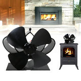 IPRee,YL201,Blades,Fireplace,1100rpm,Speed,Volume,Burner,Stove,Thermal,Power