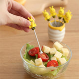 Silicone,Fruit,Forks,Cartoon,Animal,Stainless,Steel,Salad,Dessert,Fruit,Picks