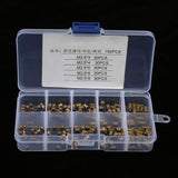 Suleve,M2.5BN1,150Pcs,Brass,Cylinder,Knurled,Round,Insert,Embedded,Assortment