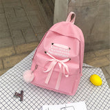 Canvas,Backpack,Waterproof,School,Travel,Shoulder,Ribbon,Handbag,Women