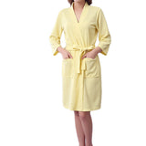 Honana,Towel,Bathrobe,Dressing,Unisex,Women,Solid,Cotton,Waffle,Sleep,Lounge