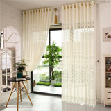 Panel,Jacquard,Sheer,Tulle,Curtains,Bedroom,Living,Hollow,Window,Screening