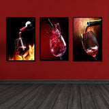 Miico,Painted,Three,Combination,Decorative,Paintings,Glass,Decoration