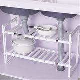 Organizer,Adjustable,Length,Cabinet,Storage,Shelf,Kitchen