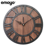 Emoyo,ECY016,Wooden,Craft,Roman,Digital,Clock,Office,Decorations