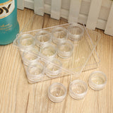 12Pcs,Clear,Round,Plastic,Sample,Empty,Storage,Containers,Screw