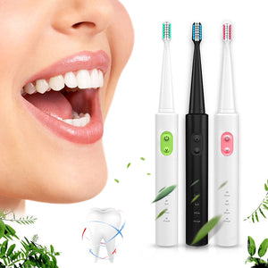 Travel,Rechargeable,Ultrasonic,Electric,Toothbrush,Waterproof,Cleaning,Teeth,Heads
