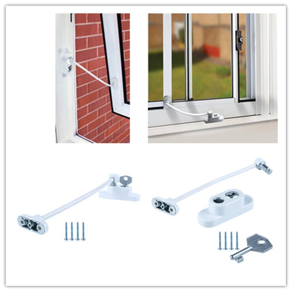 Metal,Window,Security,Restrictor,Child,Safety,Cable,Catch