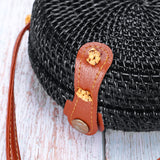 Straw,Rattan,Woven,Crossbody,Beach,Handbag,Outdoor,Travel